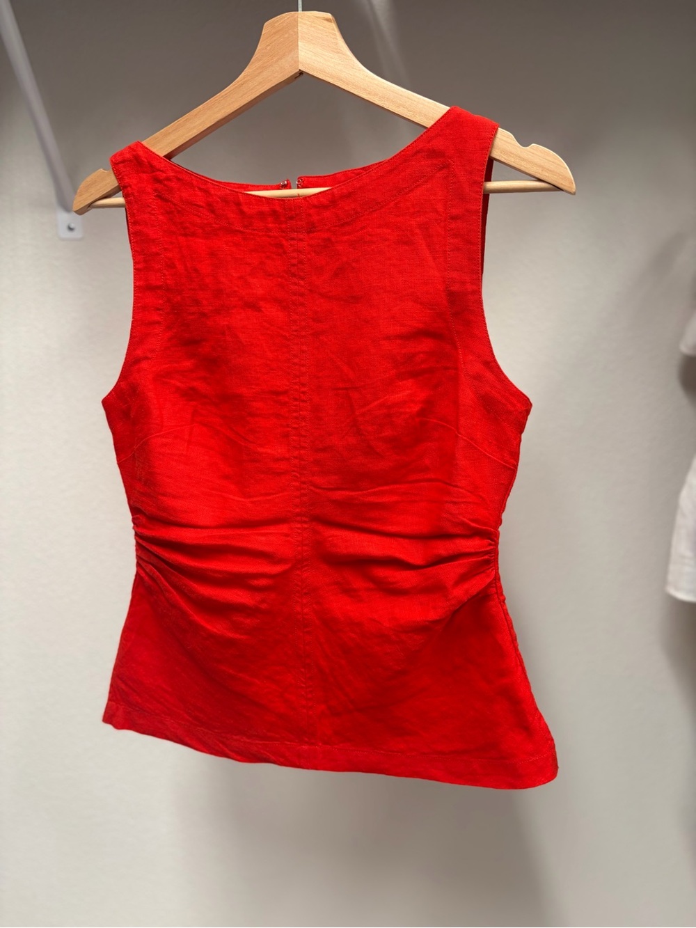 Madewell Red Sleeveless Peplum Tank - Picture 2 of 6